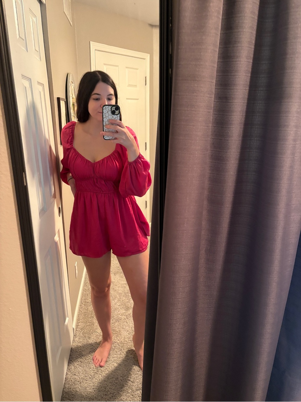 Lulus Size Small Pink Long-Sleeve Romper